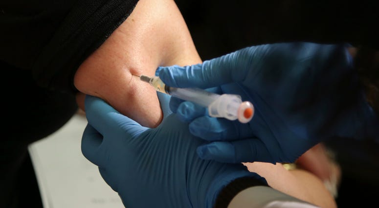 A woman receives a measles, mumps and rubella vaccine at the Rockland County Health Department in Pomona, N.Y. A woman receives a measles, mumps and rubella vaccine at the Rockland County Health Department in Pomona, N.Y.