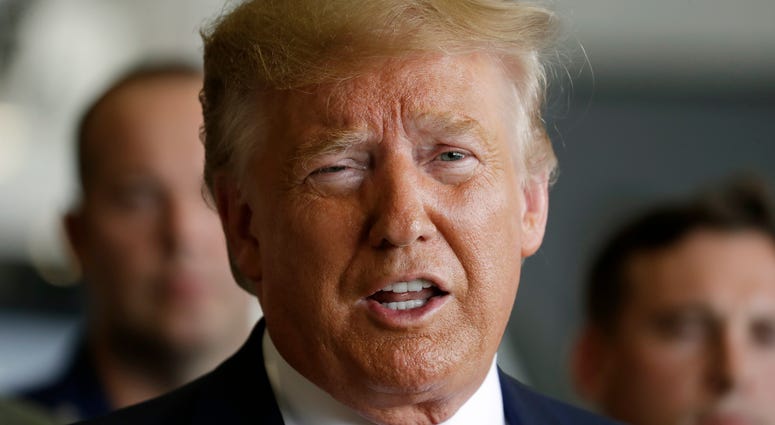 President Donald Trump speaks at a news conference in Webster, Texas. President Donald Trump speaks at a news conference in Webster, Texas.