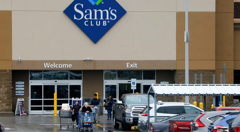 Shoppers are shown leaving a Sam's Club in Pittsburgh. Shoppers are shown leaving a Sam's Club in Pittsburgh.