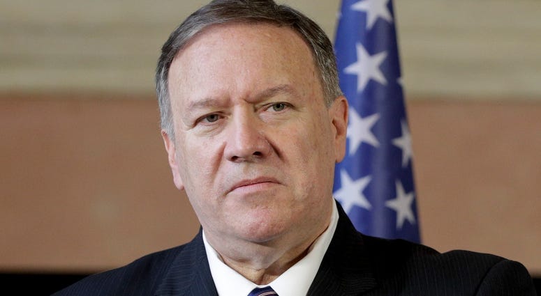 U.S. Secretary of State, Mike Pompeo speaks after meeting Italian Foreign Minister Luigi Di Maio in Rome, Wednesday, Oct. 2, 2019. U.S. Secretary of State, Mike Pompeo speaks after meeting Italian Foreign Minister Luigi Di Maio in Rome, Wednesday, Oct. 2, 2019.
