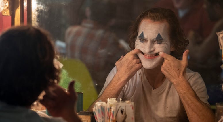 Joaquin Phoenix in a scene from the film "Joker." Joaquin Phoenix in a scene from the film "Joker."