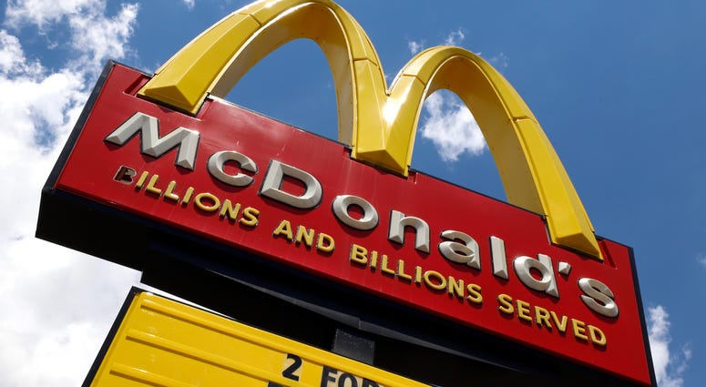 A sign is displayed outside a McDonald's restaurant in Pittsburgh. A sign is displayed outside a McDonald's restaurant in Pittsburgh.