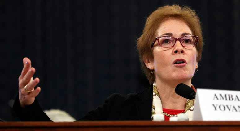 Former U.S. Ambassador to Ukraine Marie Yovanovitch testifies before the House Intelligence Committee on Capitol Hill in Washington. Marie Yovanovitch