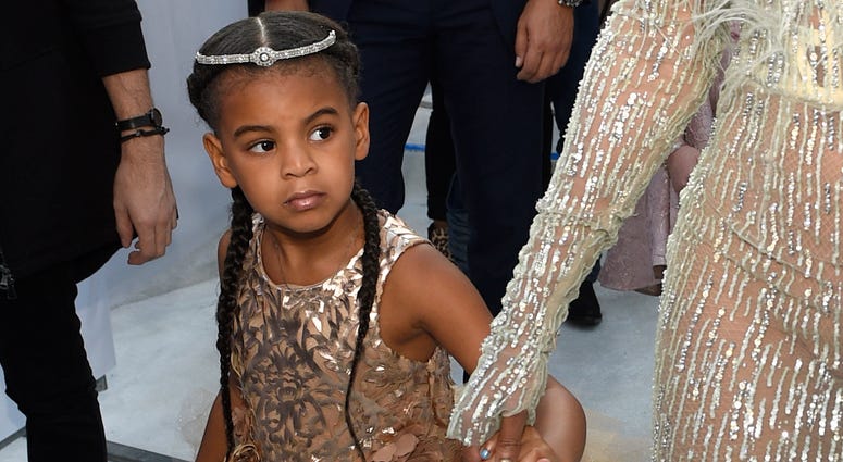 Blue Ivy, daughter of Beyonce, arrives at the MTV Video Music Awards at Madison Square Garden in New York, on Aug. 28, 2016.. Blue Ivy, daughter of Beyonce, arrives at the MTV Video Music Awards at Madison Square Garden in New York, on Aug. 28, 2016..