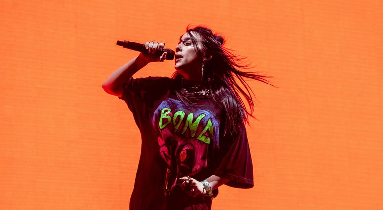 Billie Eilish performs at the Coachella Music & Arts Festival in Indio, Calif. Billie Eilish performs at the Coachella Music & Arts Festival in Indio, Calif.