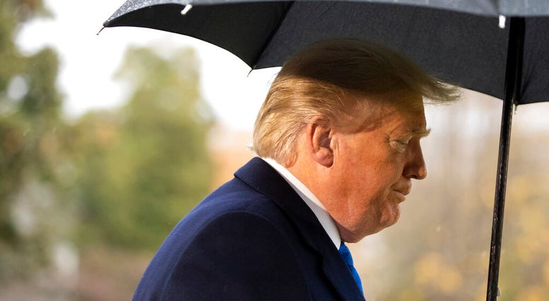 President Donald Trump walks to Marine One after speaking with reporters on the South Lawn of the White House before departing, Monday, Dec. 2, 2019, in Washington. President Donald Trump walks to Marine One after speaking with reporters on the South Lawn of the White House before departing, Monday, Dec. 2, 2019, in Washington.