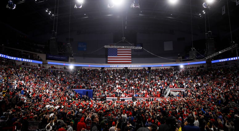 President Donald Trump speaks during a campaign rally in Hershey, Pa., Tuesday, Dec. 10, 2019. President Donald Trump speaks during a campaign rally in Hershey, Pa., Tuesday, Dec. 10, 2019.