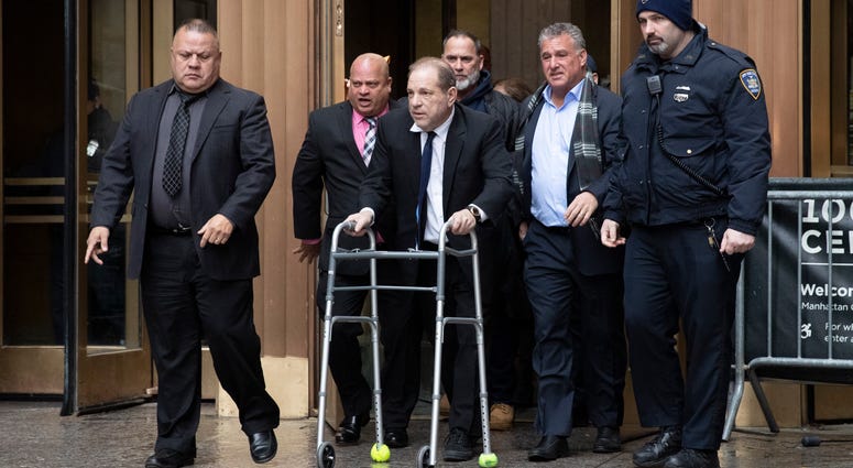 Harvey Weinstein leaves court following a hearing, Wednesday, Dec. 11, 2019 in New York. Weinstein’s bail was increased from $1 million to $5 million on Wednesday over allegations he violated bail conditions by mishandling his electronic ankle monitor. Harvey Weinstein