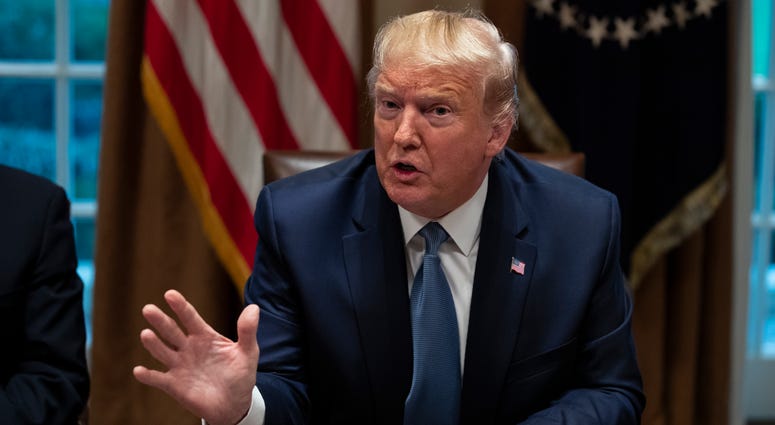 President Donald Trump speaks during a roundtable with governors on government regulations in the Cabinet Room of the White House, Monday, Dec. 16, 2019, in Washington. President Donald Trump speaks during a roundtable with governors on government regulations in the Cabinet Room of the White House, Monday, Dec. 16, 2019, in Washington.
