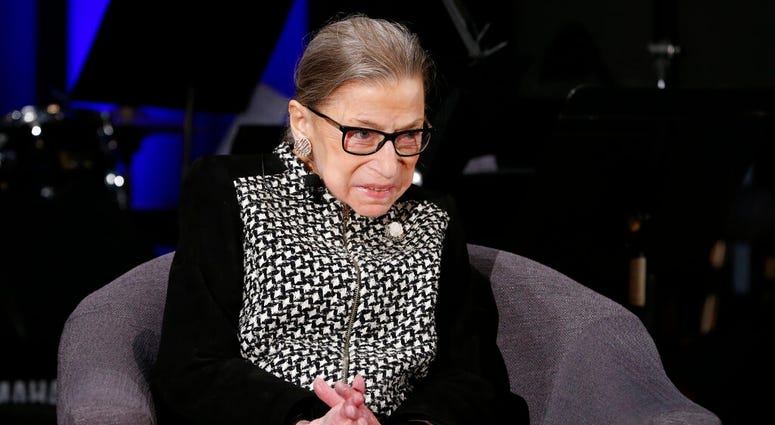 Supreme Court Justice Ruth Bader Ginsburg speaks with author Jeffrey Rosen at the National Constitution Center Americas Town Hall at the National Museum of Women in the Arts, Tuesday, Dec. 17, 2019 in Washington. Supreme Court Justice Ruth Bader Ginsburg speaks with author Jeffrey Rosen at the National Constitution Center Americas Town Hall at the National Museum of Women in the Arts, Tuesday, Dec. 17, 2019 in Washington.