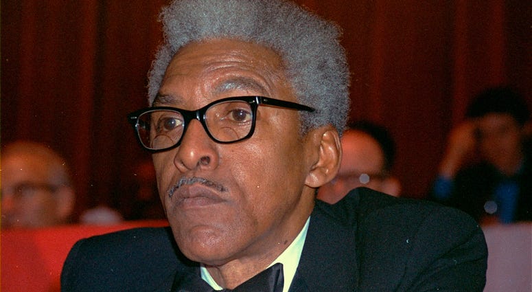 Civil rights leader Bayard Rustin at the New York Hilton in 1970 Civil rights leader Bayard Rustin at the New York Hilton in 1970
