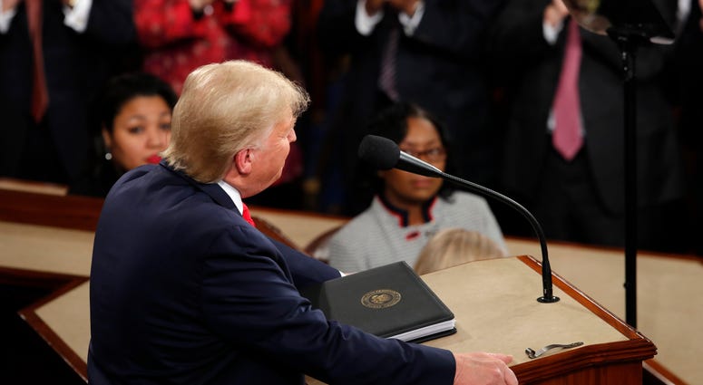 President Donald Trump delivers his State of the Union address to a joint session of Congress on Capitol Hill in Washington, Tuesday, Feb. 4, 2020. President Donald Trump delivers his State of the Union address to a joint session of Congress on Capitol Hill in Washington, Tuesday, Feb. 4, 2020.
