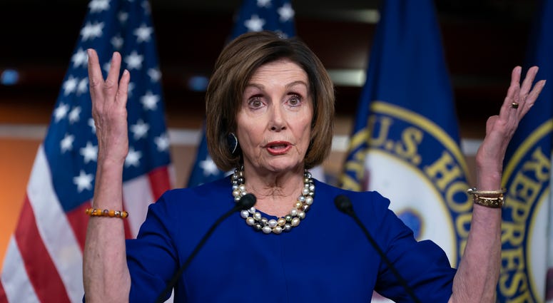 Speaker of the House Nancy Pelosi, D-Calif., holds a news conference the morning after the impeachment of President Donald Trump ended in acquittal, at the Capitol in Washington, Thursday, Feb. 6, 2020. Speaker of the House Nancy Pelosi, D-Calif., holds a news conference the morning after the impeachment of President Donald Trump ended in acquittal, at the Capitol in Washington, Thursday, Feb. 6, 2020.