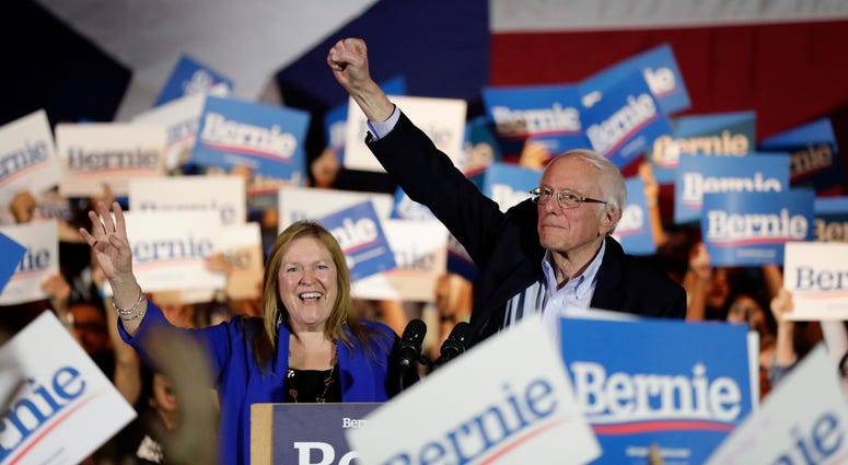 Democratic presidential candidate, Senator Bernie Sanders of Vermont, and his wife, Jane, during a campaign event in San Antonio, Texas, on Saturday, February 22, 2020. Democratic presidential candidate, Senator Bernie Sanders of Vermont, and his wife, Jane, during a campaign event in San Antonio, Texas, on Saturday, February 22, 2020.