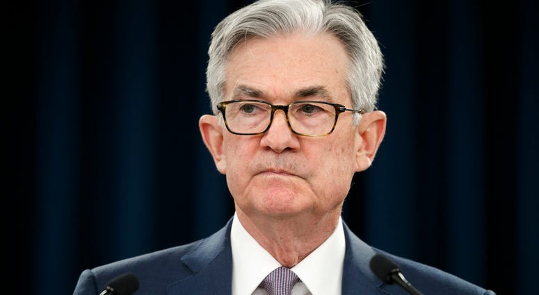 In this March 3, 2020 file photo, Federal Reserve Chair Jerome Powell pauses during a news conference in Washington. Federal Reserve Chair Jerome Powell