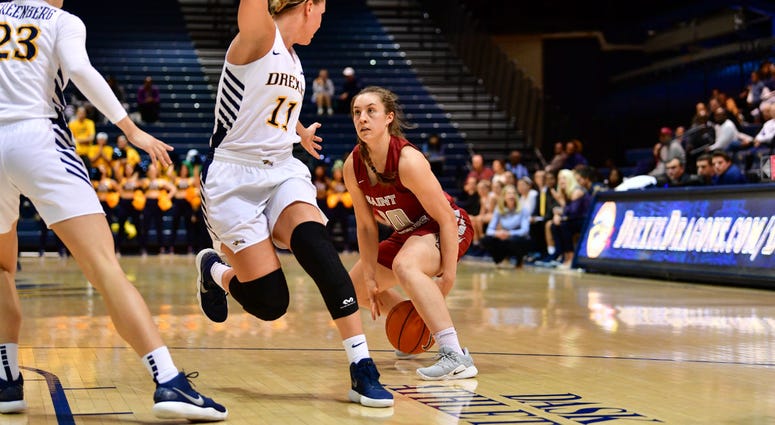 Senior point guard Alyssa Monaghan leads Saint Joseph's University in scoring this season, averaging 14.6 ppg. Senior point guard Alyssa Monaghan leads Saint Joseph's University in scoring this season, averaging 14.6 ppg.