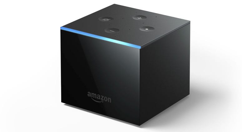 This undated image provided by Amazon.com, Inc. shows an Amazon Fire TV Cube. Amazon Fire TV Cube