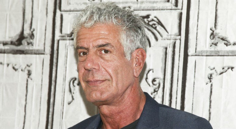 In this Nov. 2, 2016, file photo, Anthony Bourdain participates in the BUILD Speaker Series to discuss the online film series "Raw Craft" at AOL Studios in New York. In this Nov. 2, 2016, file photo, Anthony Bourdain participates in the BUILD Speaker Series to discuss the online film series "Raw Craft" at AOL Studios in New York.