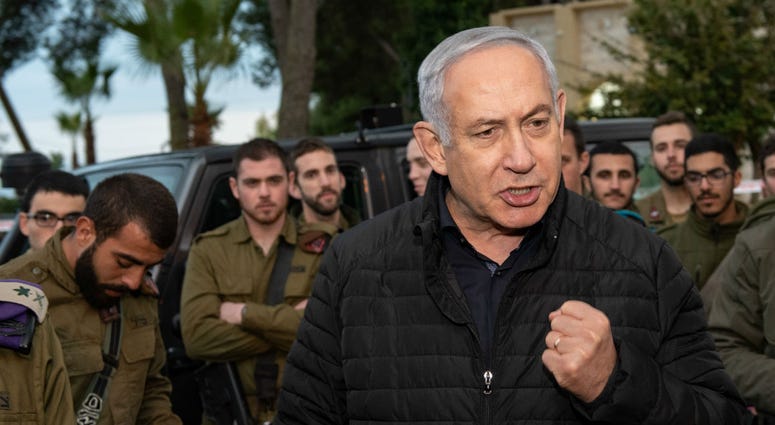 Israeli Prime Minister Benjamin Netanyahu seen with soldiers during a visit in the Northern Command Base at the northern Israeli town of Safed on December 11, 2018. Israeli Prime Minister Benjamin Netanyahu seen with soldiers during a visit in the Northern Command Base at the northern Israeli town of Safed on December 11, 2018.