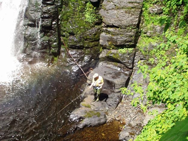 In the 15-mile stretch of the Delaware Water Gap National Recreation area from Milford to Bushkill Falls, you'll score some of the coolest fishing in all of Pennsylvania. Bushkill Falls