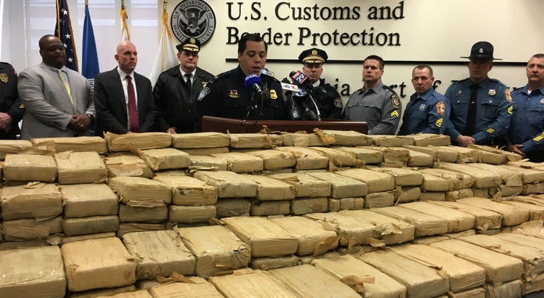 1,200 pounds of cocaine was seized at the Port of Philadelphia, valued at $38 million. 1,200 pounds of cocaine was seized at the Port of Philadelphia, valued at $38 million.