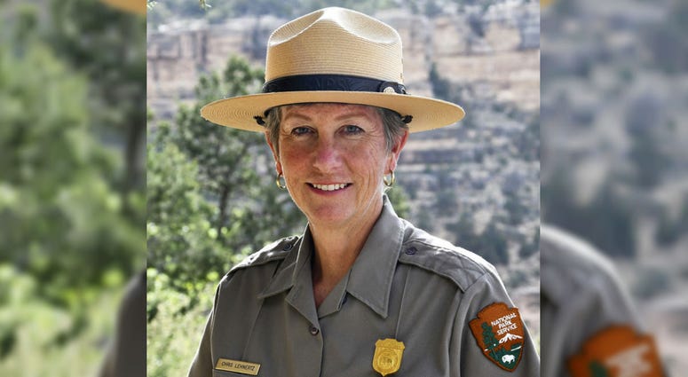 This May 19, 2018 file photo released by the National Park Service shows Grand Canyon National Park Superintendent, Christine Lehnertz at Grand Canyon National Park, Ariz. This May 19, 2018 file photo released by the National Park Service shows Grand Canyon National Park Superintendent, Christine Lehnertz at Grand Canyon National Park, Ariz.