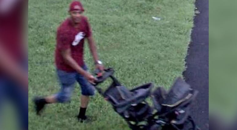 Philadelphia police are asking for the public's help in identifying a man captured on security video using a baby stroller to help him steal flat-screen TVs from the Mann Center in West Philadelphia. Philadelphia police are asking for the public's help in identifying a man captured on security video using a baby stroller to help him steal flat-screen TVs from the Mann Center in West Philadelphia.
