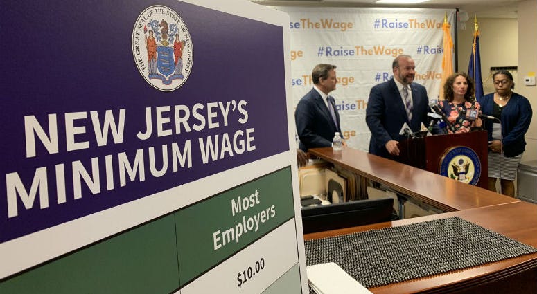 New Jersey and Camden County leaders tout the benefits of NJ’s minimum wage increase today from $8.85 to $10 an hour. Thousands of New Jersey workers are getting a raise Monday as a hike in the minimum wage takes effect.