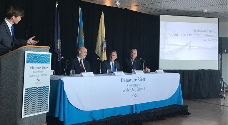 Govs. Tom Wolf, Phil Murphy and John Carney signed a proclamation announcing they would work together to make sure the Delaware River meets drinking water standards, is accessible to the public, and provides a sustainable home for wildlife. Govs. Tom Wolf, Phil Murphy and John Carney