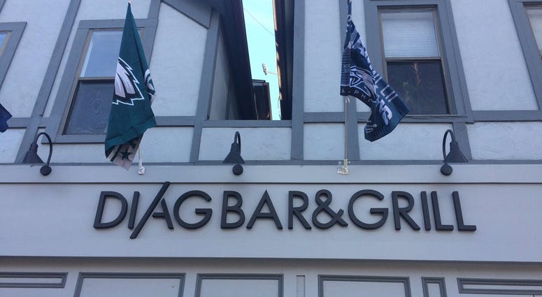 Diag Bar and Grill, in the Lakeview section of Chicago, is an Eagles bar filled with Birds memorabilia. Chicago Eagles Bar