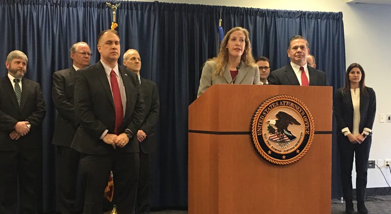 Jennifer Arbittier Williams, first assistant U.S. Attorney, discusses the federal indictment at a press conference involving John Dougherty and Bobby Henon. Jennifer Arbittier Williams, first assistant U.S. Attorney, discusses the federal indictment at a press conference involving John Dougherty and Bobby Henon.