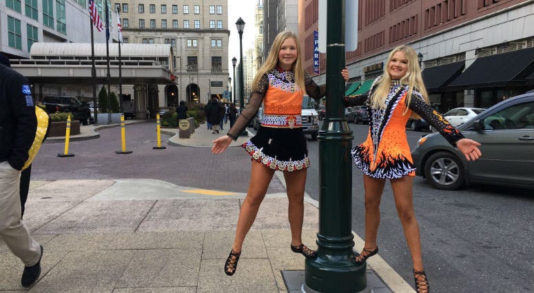 Aubrey Luce & Madison Pennington are heading to Worlds and Nationals after winning Irish Dancing or Oireachtas competitions. Aubrey Luce & Madison Pennington are heading to Worlds and Nationals after winning Irish Dancing or Oireachtas competitions.