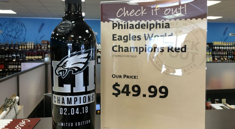 Eagles red wine available at Philadelphia-area liquor stores | KYW