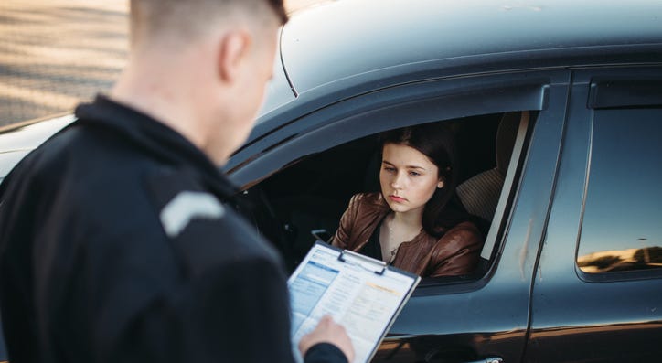 Speeding ticket. Speeding ticket.