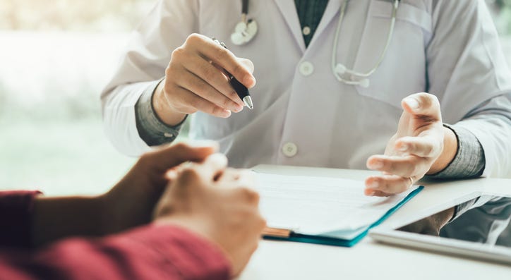 Doctor and patient. Doctor and patient.