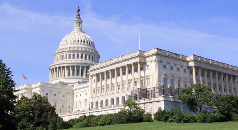View of the US Capitol from the West Side, South Wing.