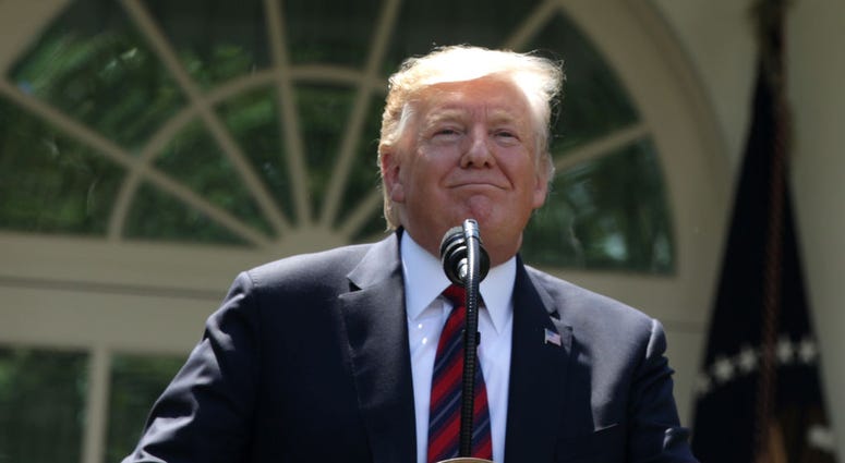 U.S. President Donald Trump speaks about immigration reform in the Rose Garden of the White House on May 16, 2019 in Washington, D.C. President Donald Trump