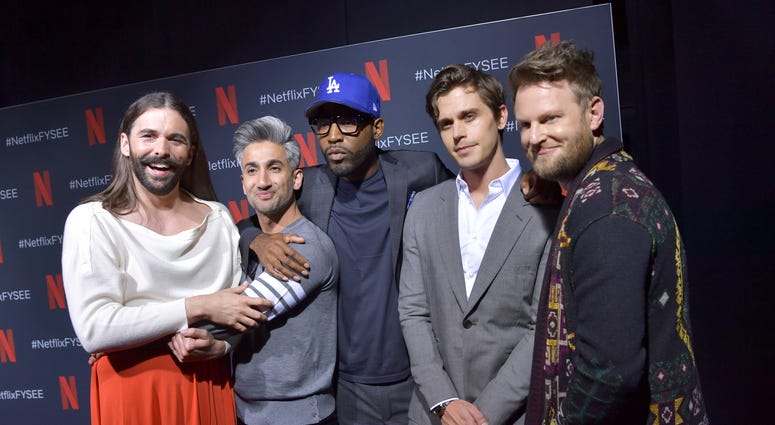 Jonathan Van Ness, Tan France, Karamo Brown, Antoni Porowski, and Bobby Berk attend the Netflix FYSEE "Queer Eye" panel and reception at Raleigh Studios on May 16, 2019 in Los Angeles, California. Jonathan Van Ness, Tan France, Karamo Brown, Antoni Porowski, and Bobby Berk attend the Netflix FYSEE "Queer Eye" panel and reception at Raleigh Studios on May 16, 2019 in Los Angeles, California.