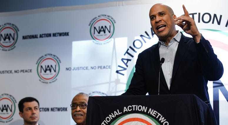 U.S. Democratic presidential candidate Sen. Cory Booker (D-NJ) speaks at the National Action Networks Southeast Regional Conference on November 21, 2019 in Atlanta, Georgia. U.S. Democratic presidential candidate Sen. Cory Booker (D-NJ) speaks at the National Action Networks Southeast Regional Conference on November 21, 2019 in Atlanta, Georgia.