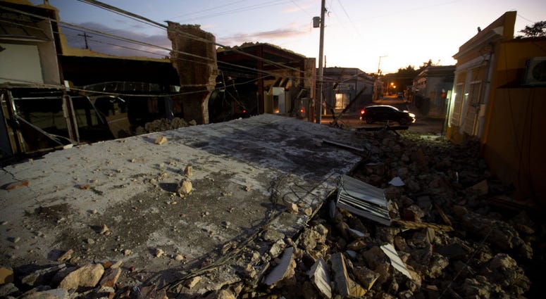 GUAYANILLA, PUERTO RICO - JANUARY 11: An earthquake destroyed building on January 11, 2020 in Guayanilla, Puerto Rico. An earthquake destroyed building on January 11, 2020 in Guayanilla, Puerto Rico.