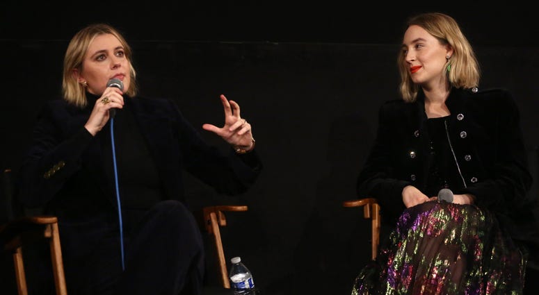 Director Greta Gerwig and star Saoirse Ronan attend the American Cinematheque Screening Q&A Of Columbia Pictures' "Little Women" at the Egyptian Theatre on January 03, 2020 in Hollywood. Director Greta Gerwig and star Saoirse Ronan attend the American Cinematheque Screening Q&A Of Columbia Pictures' "Little Women" at the Egyptian Theatre on January 03, 2020 in Hollywood.