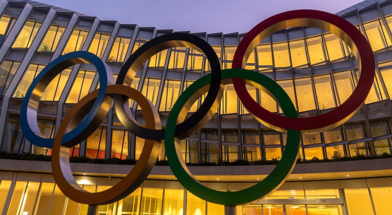 The Olympic Rings sit on display outside the International Olympic Committee (IOC) Headquarters on January 11, 2020 in Lausanne, Switzerland. The Olympic Rings sit on display outside the International Olympic Committee (IOC) Headquarters on January 11, 2020 in Lausanne, Switzerland.