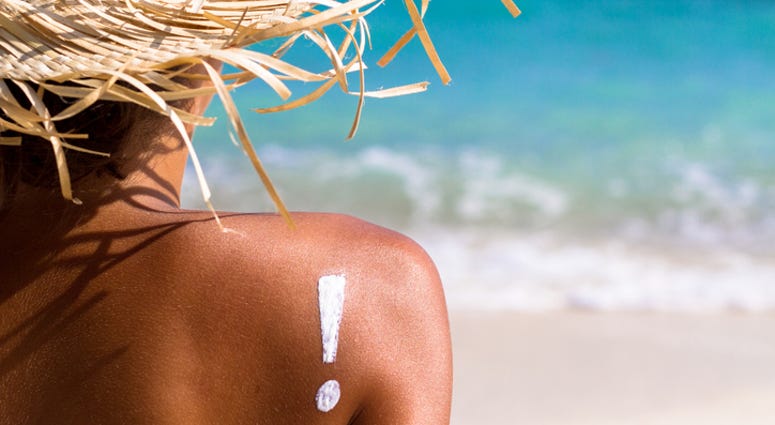 Sun exposure on skin. Sun exposure on skin.