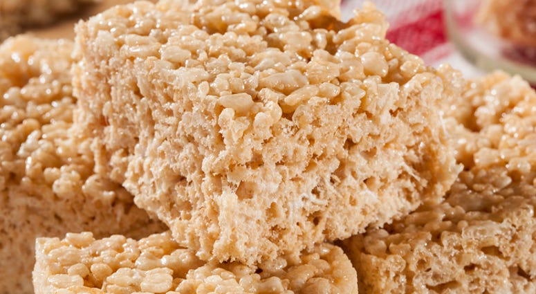 Rice krispie treats. Rice krispie treats.