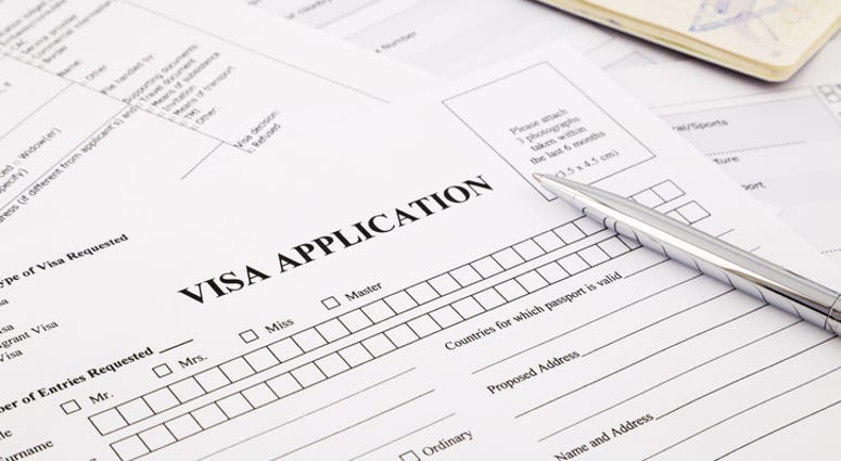 Visa application form and passport, apply and permission for foreigner country. Visa Application