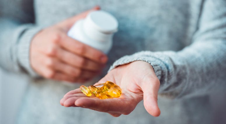 Fish oil supplements. Fish oil supplements.
