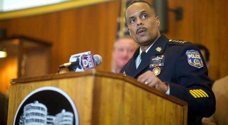 PHILADELPHIA, PA - JANUARY 8: Philadelphia Police Commissioner Richard Ross addresses media at a press conference regarding the shooting of Police Officer Jesse Hartnett, 33, who was ambushed and allegedly shot at 13 times by Edward Archer, 30.