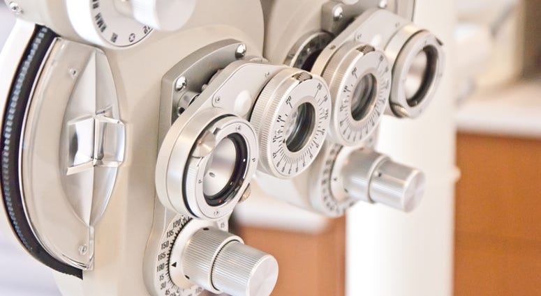 Eye testing equipment.