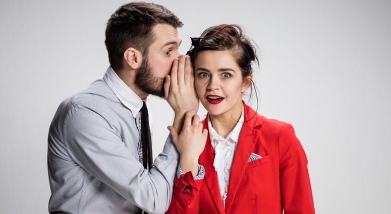Coworkers talking. Coworkers talking.