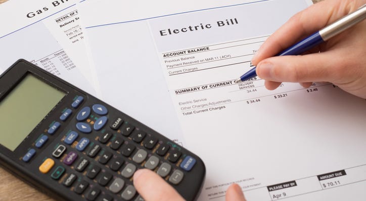 Electric bill. Electric bill.